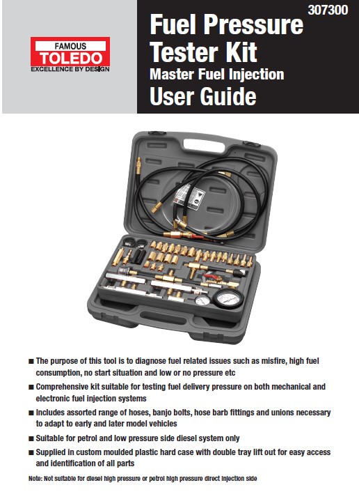 307300 - Fuel Pressure Test Kit Master