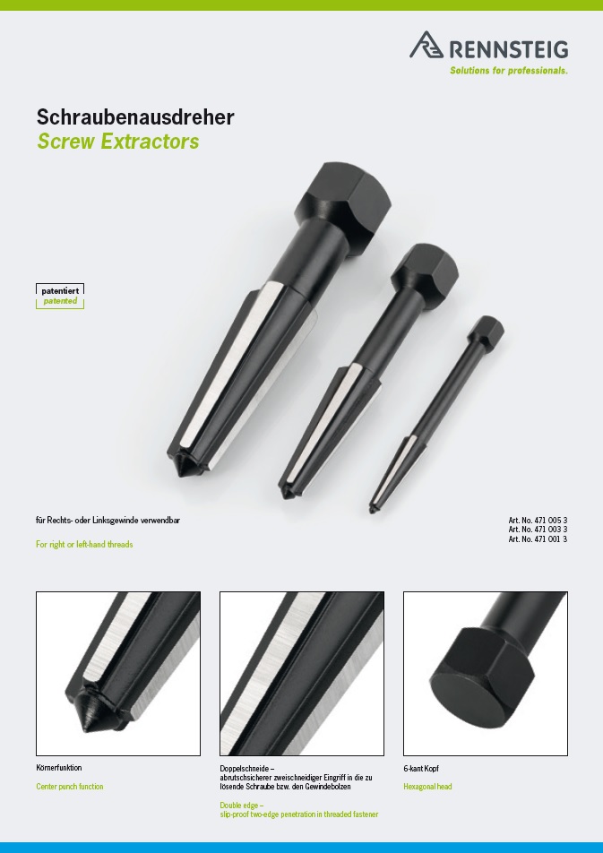 Dual Edge Screw Extractors