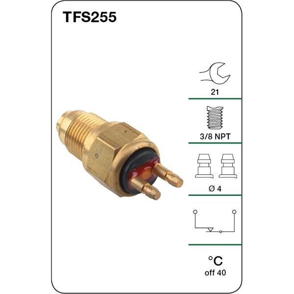 Tridon Universal Thermo Fan Switch - 92°C On / 87°C Off, 3/8